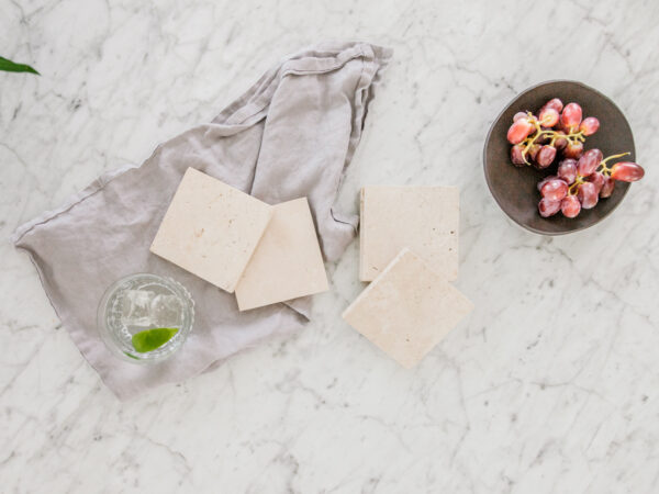 Natural Stone Coasters Set - Perfect for Housewarmings, Weddings, & Anniversaries