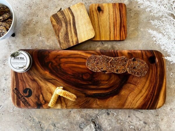 Handmade Wooden Cutting Board Enhanced With Wax Seal