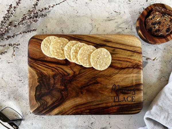 personalised cheese board & serving bowl