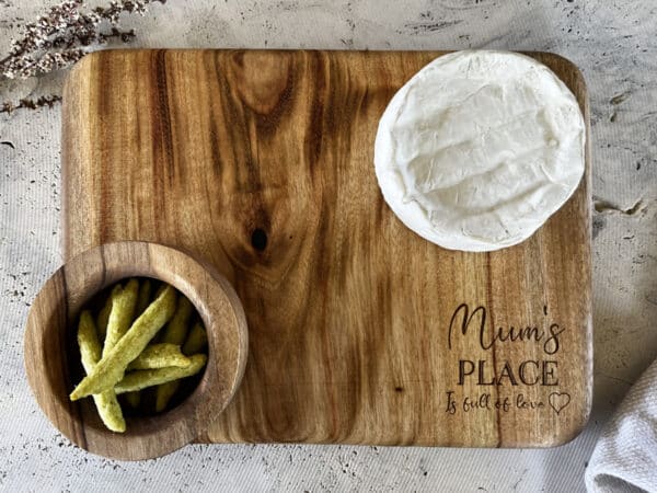stunning chopping board and serving bowl
