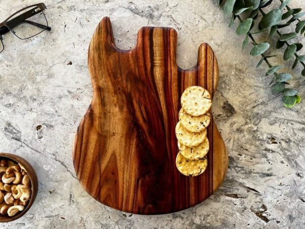 Camphor Laurel Timber Guitar Shaped Cutting Board